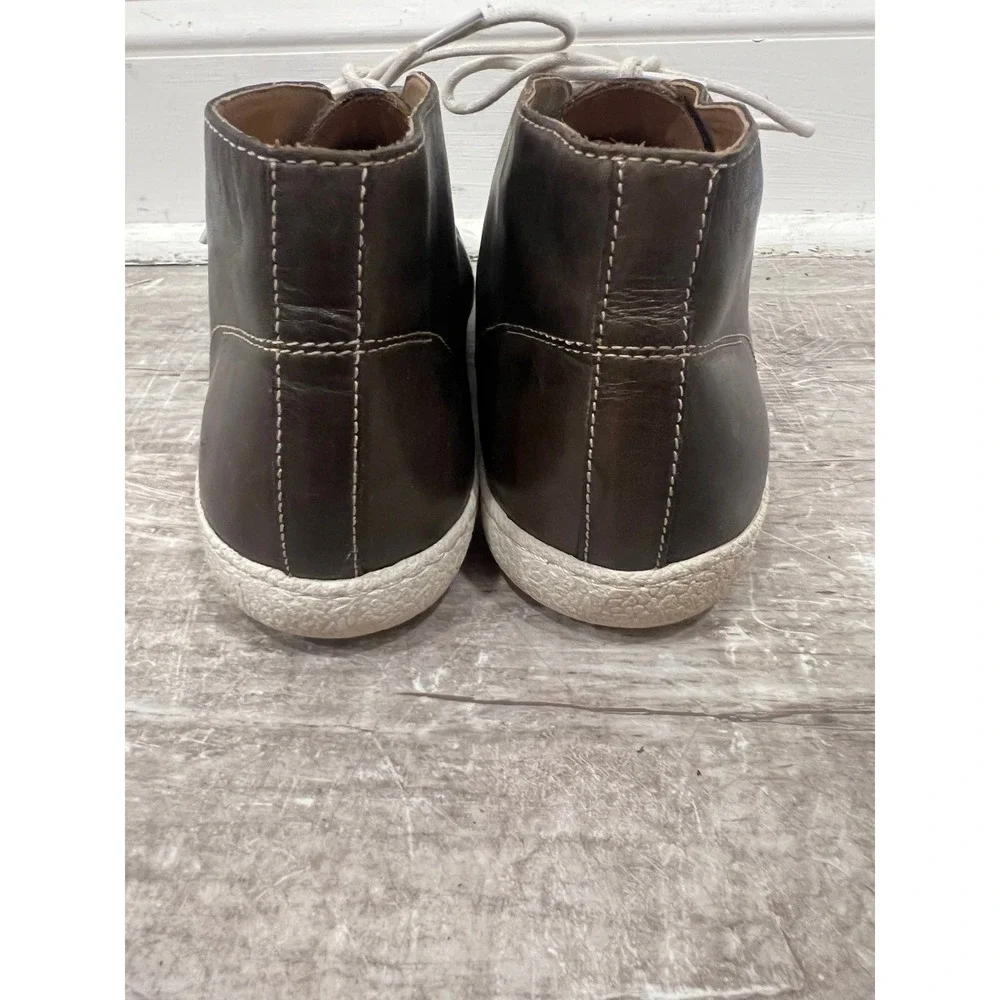 Cole Haan Mens 10M Brown Leather Chukka Boots Mid Top Sneakers Vibram Sole